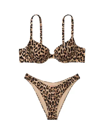 Купальник Mix Match Icon Push Up Bikini Top Brazilian Bikini Bottom Leopard купити оригінал