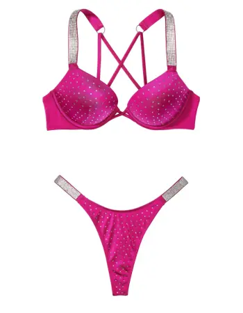 Купальник Bikini Top Shine Boss Push Up Thong Berry Blush купити оригінал у Києві ціна в