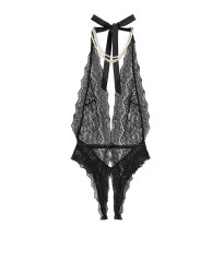 Мереживне боді Unlined Lace &amp; Pearl Crotchless Teddy Victoria&#39;s Secret