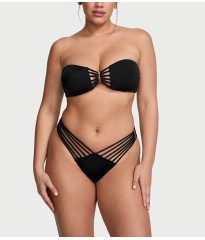 Купальник Archives Swim Strappy Bandeau Top Hardware Brazilian Bikini Bottom Black