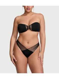 Купальник Archives Swim Strappy Bandeau Top Hardware Brazilian Bikini Bottom Black