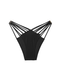 Купальник Archives Swim Strappy Bandeau Top Hardware Brazilian Bikini Bottom Black