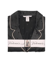 Піжама Victoria's Secret Satin Short Pajama Set Black Dot