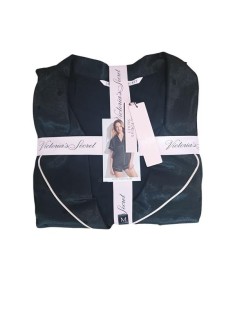Пижама Victoria's Secret Satin Short Pajama Set Black Dot