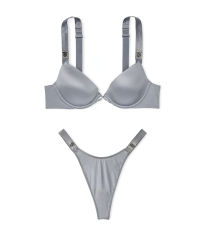 Комплект білизни Scattered Shine Strap Lightly Lined Low-Cut Demi Bra Set Asteroid Grey