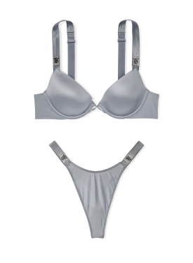 Комплект білизни Scattered Shine Strap Lightly Lined Low-Cut Demi Bra Set Asteroid Grey