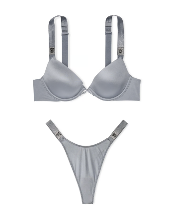 Комплект білизни Scattered Shine Strap Lightly Lined Low-Cut Demi Bra Set Asteroid Grey