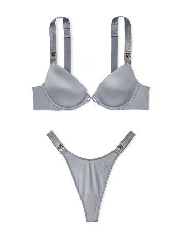 Комплект білизни Scattered Shine Strap Lightly Lined Low-Cut Demi Bra Set Asteroid Grey