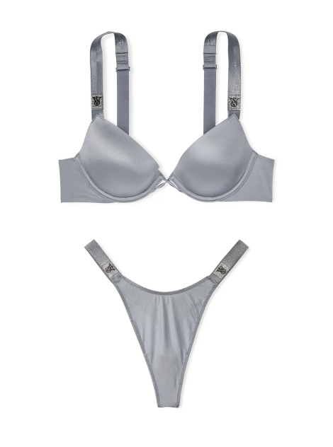 Комплект білизни Scattered Shine Strap Lightly Lined Low-Cut Demi Bra Set Asteroid Grey