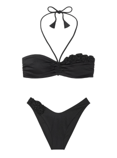 Купальник Rosette Bandeau Bikini Top Set Black