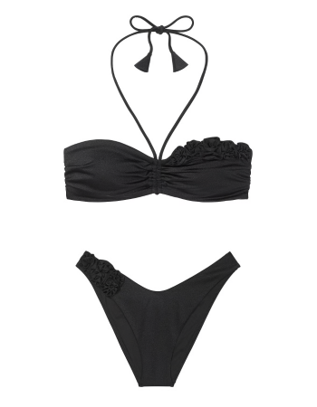 Купальник Rosette Bandeau Bikini Top Set Black