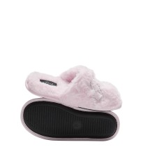 Домашні капці PINK Faux-Fur Closed-Toe Slippers Pink Tulip Bling Logo