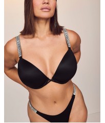 Комплект белья Logo Shine Strap Push-Up Bra Set Black