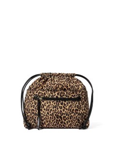 Косметичка Leopard Pink Cinch Makeup Bag