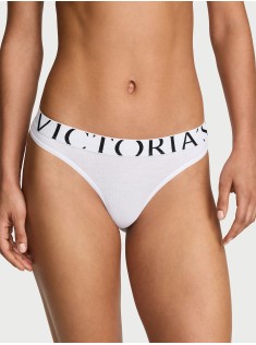 Трусики Exploded Logo Cotton Thong Panty White