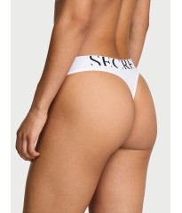 Трусики Exploded Logo Cotton Thong Panty White