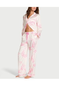 Піжама Signature Satin Long Pajama Set White Angel Wings