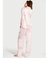 Піжама Signature Satin Long Pajama Set White Angel Wings