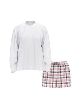 Пижама Cotton PJ Set Long sleeve plaid