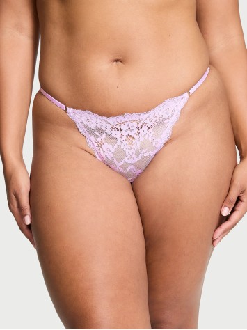 Трусики Lace Adjustable String Lilac