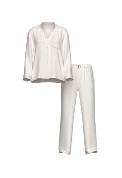 Піжама Signature Satin Shine Long Pajama Set White