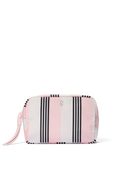 Косметичка Boxy Case Makeup Bag Pink And Black Stripe