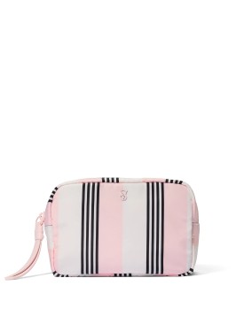 Косметичка Boxy Case Makeup Bag Pink And Black Stripe