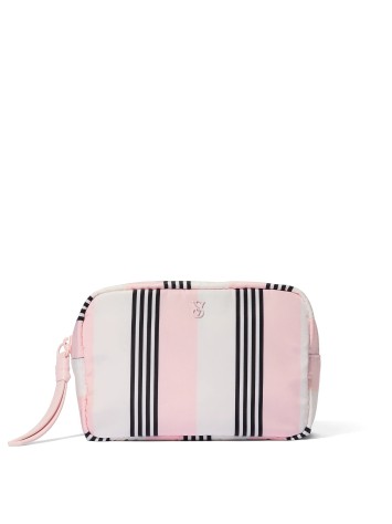 Косметичка Boxy Case Makeup Bag Pink And Black Stripe