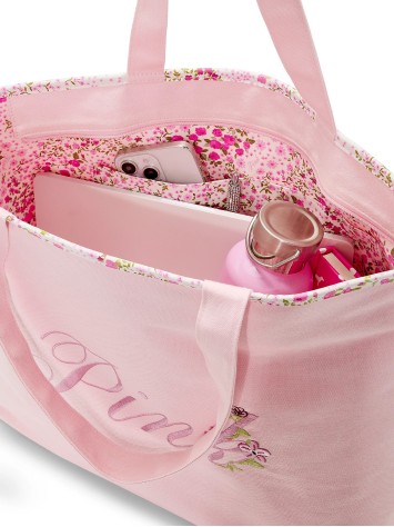 Сумка PINK Floral Canvas Tote Bag