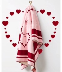 Плед Fleece Blanked Hearts Pink V-Day