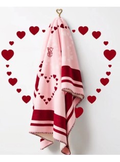 Плед Fleece Blanked Hearts Pink V-Day