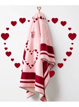 Плед Fleece Blanked Hearts Pink V-Day