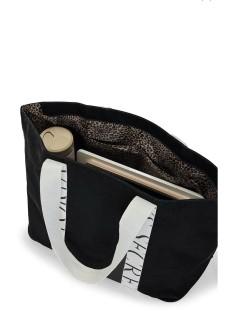 Сумка Black Tote Bag Logo Accent White