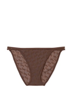 Трусики Logo Mesh Strappy Cheeky Panty Ganache