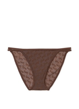 Трусики Logo Mesh Strappy Cheeky Panty Ganache