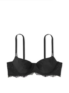 Бюст Wicked Unlined Smooth & Lace Balconette Bra Black
