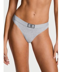 Трусики Logo Cotton Shine Patch Thong Grey