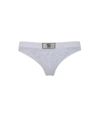 Трусики Logo Cotton Shine Patch Thong Grey