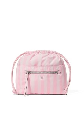 Косметичка Iconic Stripe Pink Cinch Makeup Bag