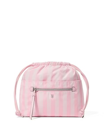 Косметичка Iconic Stripe Pink Cinch Makeup Bag