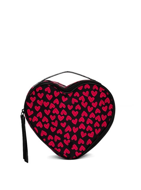 Косметичка Train Case Bag Black Grounded Heart
