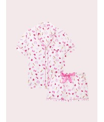 Піжама PINK x LoveShackFancy Satin Short Pajama Set