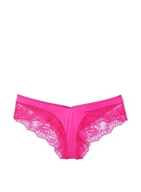 Трусики Lace Satin Cheeky Hot Pink