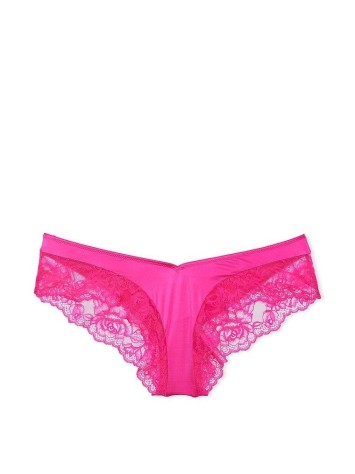 Трусики Lace Satin Cheeky Hot Pink