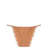 Трусики Dream Angels Lace Trim String Bikini Panty Toffee