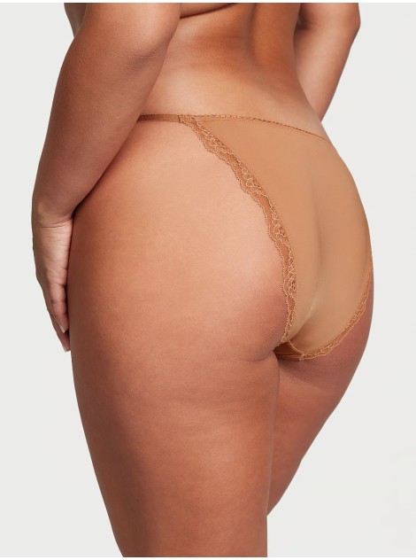 Трусики Dream Angels Lace Trim String Bikini Panty Toffee