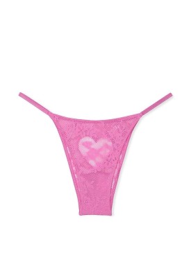 Трусики Lace Brazilian Heart Pink