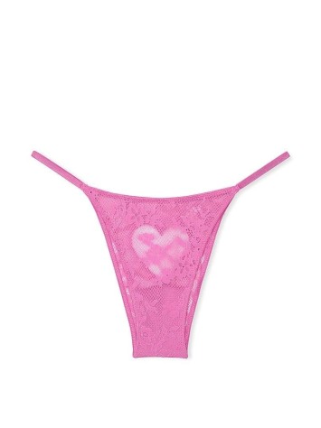 Трусики Lace Brazilian Heart Pink