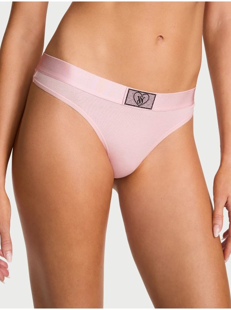 Трусики Cotton Shine Patch Thong Bermuda Pink