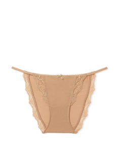 Трусики Lace Trim String Bikini Panty praline